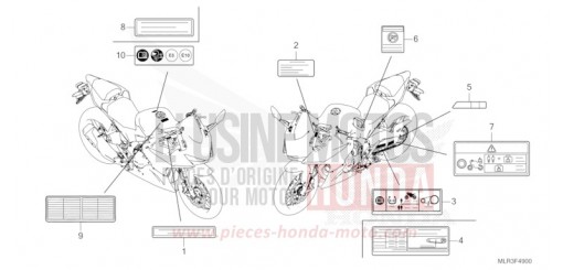 ETIQUETTE DE PRECAUTIONS CBR500RAT de 2026